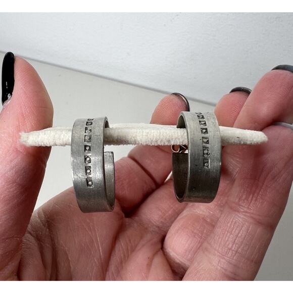 935 Sterling Silver Marcasite Made In Germany Earrings Set Of 2 - Picture 6 of 8